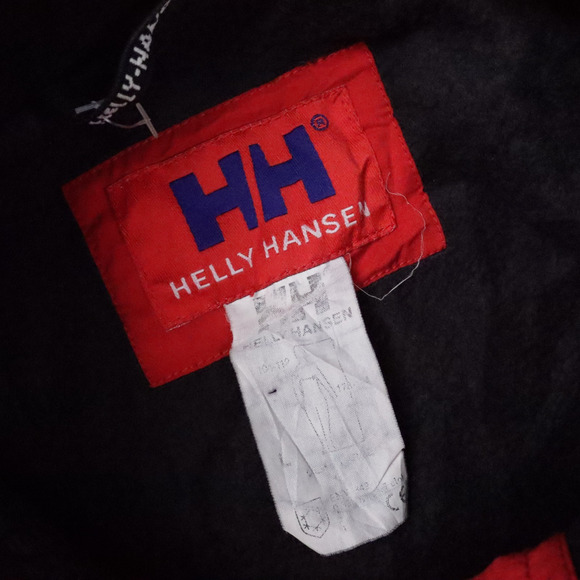 VTG Helly Hanson Fleece Lined XL Red Long Sleeve Full Zip Nylon Jacket - Picture 6 of 13